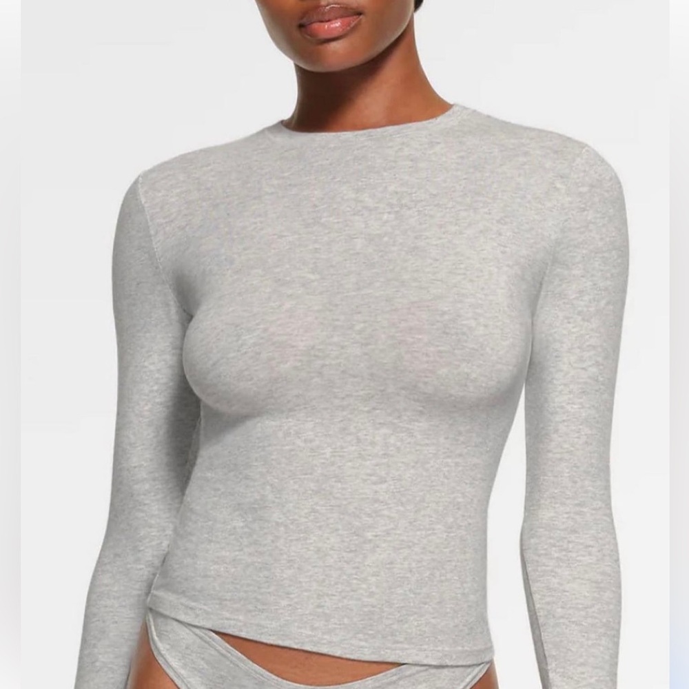 skims cotton jersey long sleeve t-shirt
